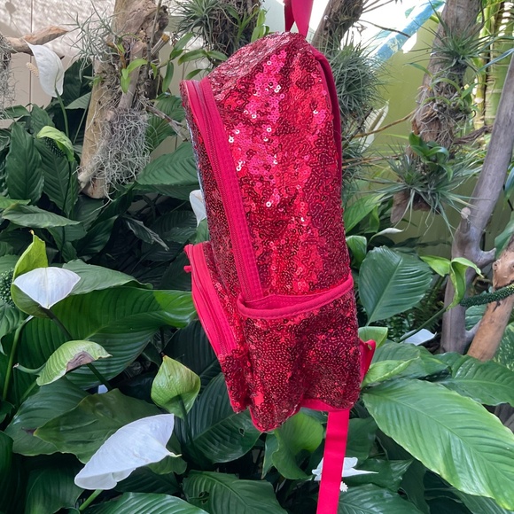 Disney Red Sequined Minnie Mouse Backpack - Picture 5 of 10